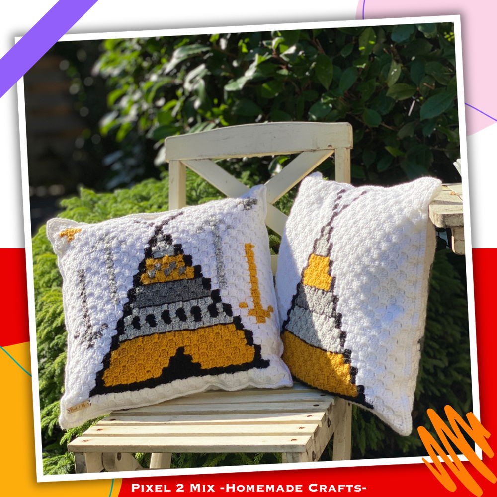 Daxy - The Wigwam/Tipi Pillow Cover - Corner to Corner C2C Crochet