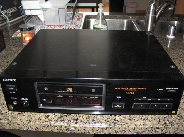 Sony CDP-X77ES CD Player with optional Rosewood Side Pa...