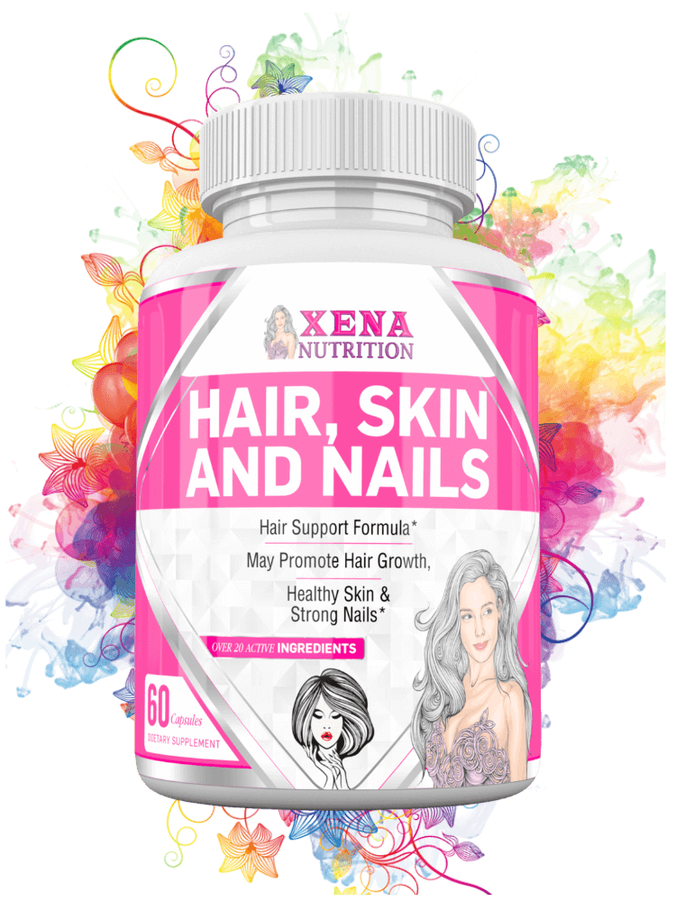 Hair Skin Nails Xena nutrition supplement product natural women american market us hair support growth skin nails description benefits