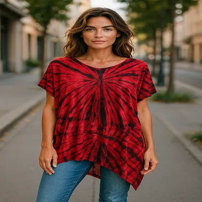 Tie Dye Kaftan Dress - Plus Size 