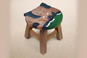Children's Wooden Stool ELEPHANT Themed Chair Toddlers Step sitting Stool V2