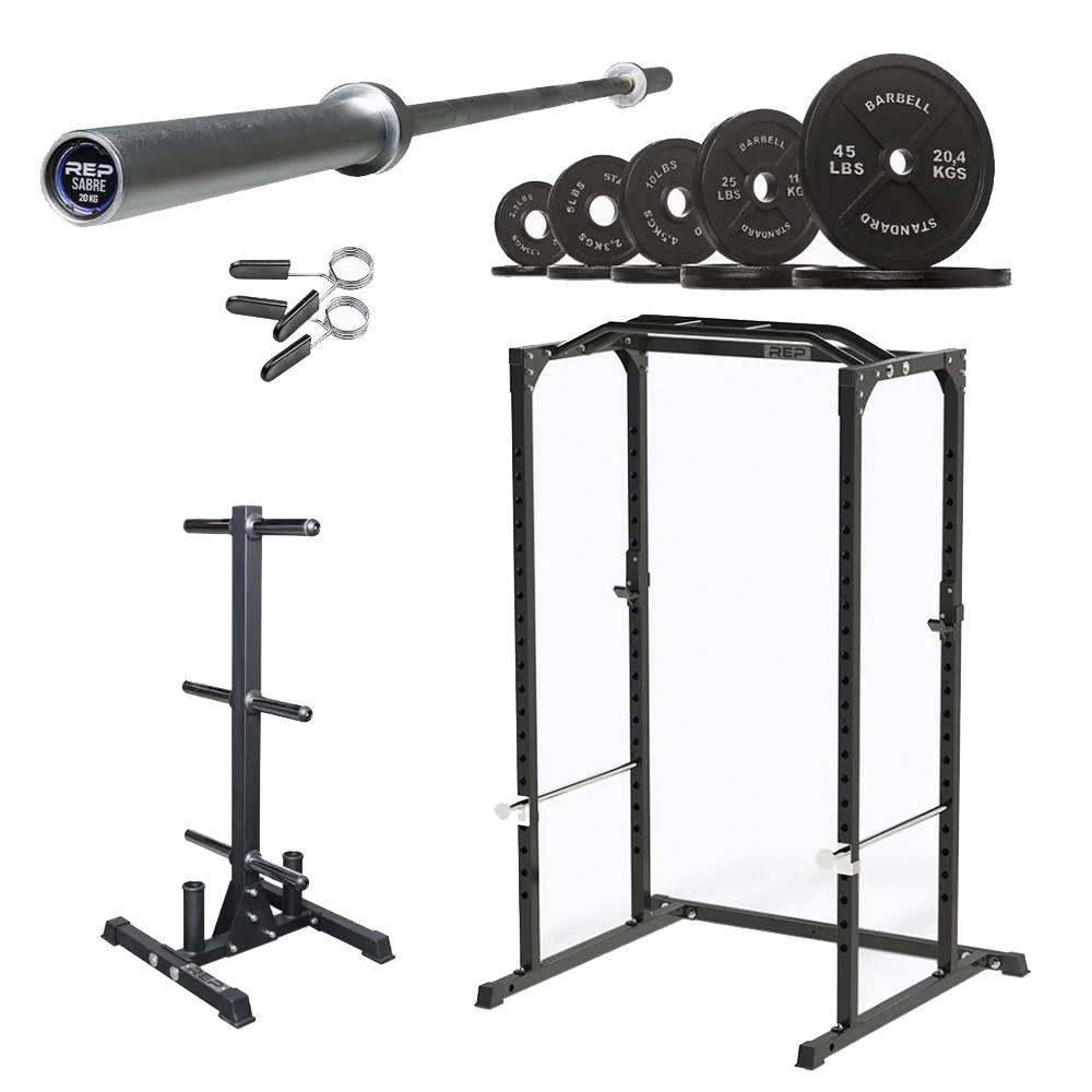 REP Fitness Irons + Flat Bench Home Gym Package