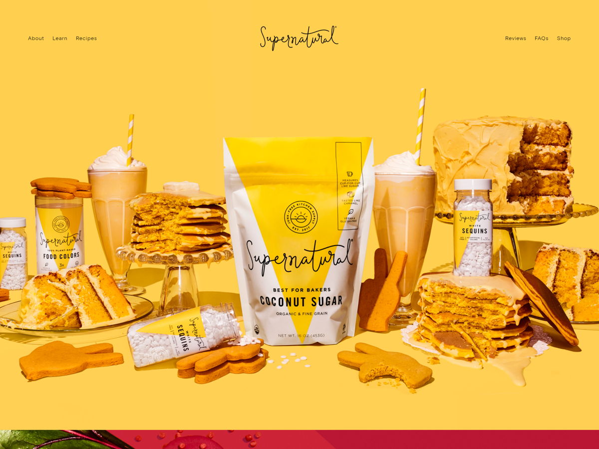 Screenshot of Supernatural, from the ecommerce websites collection.