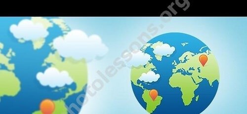 Глобус для Фотошоп в PSD формате