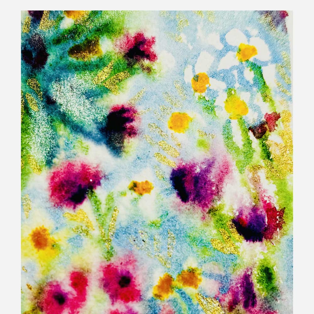 Kunsttrykk januarblomster A5