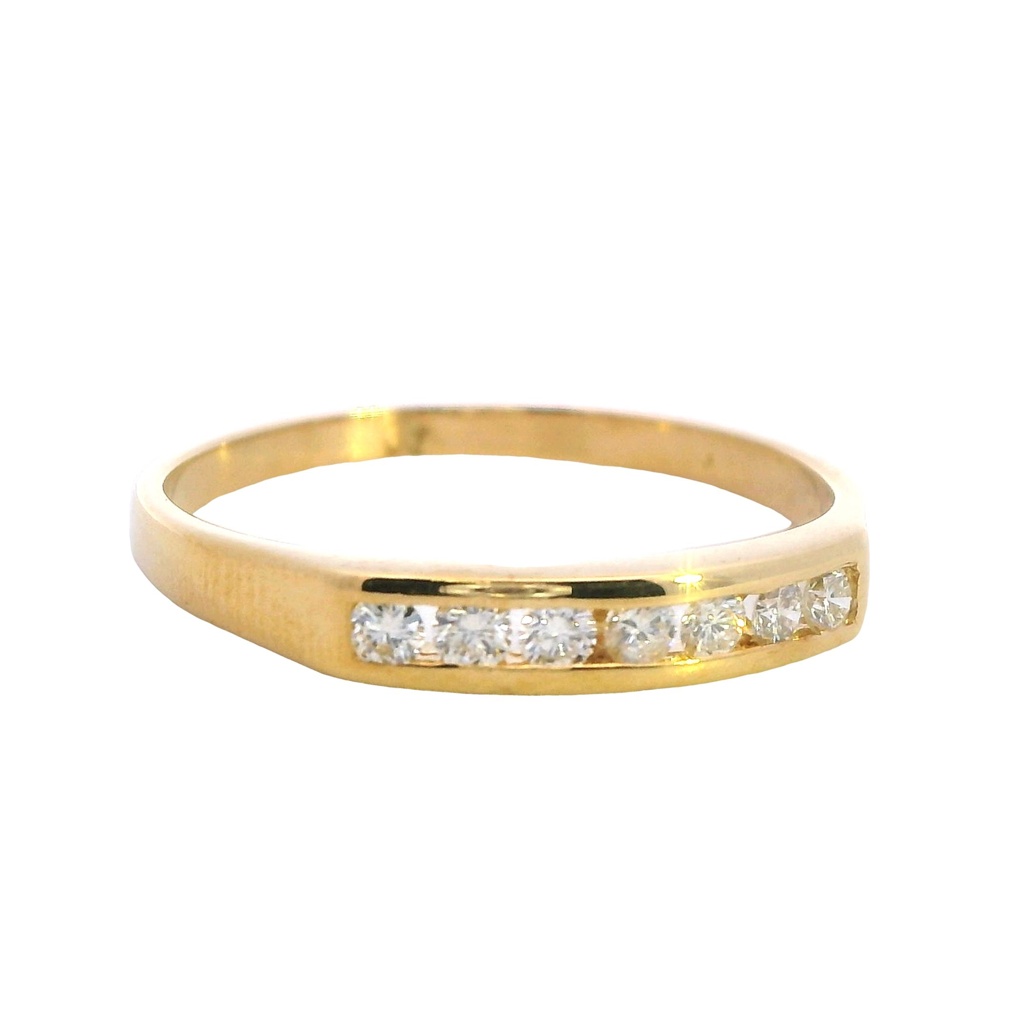 Golden Brilliance Channel-Set Diamond Ring - Image 2