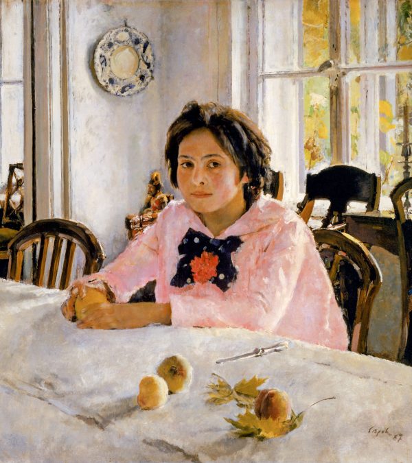 Девочка с персиками — картина Валентина Серова с большим разрешением