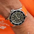 Orange Rubber Strap on Sea-Dweller