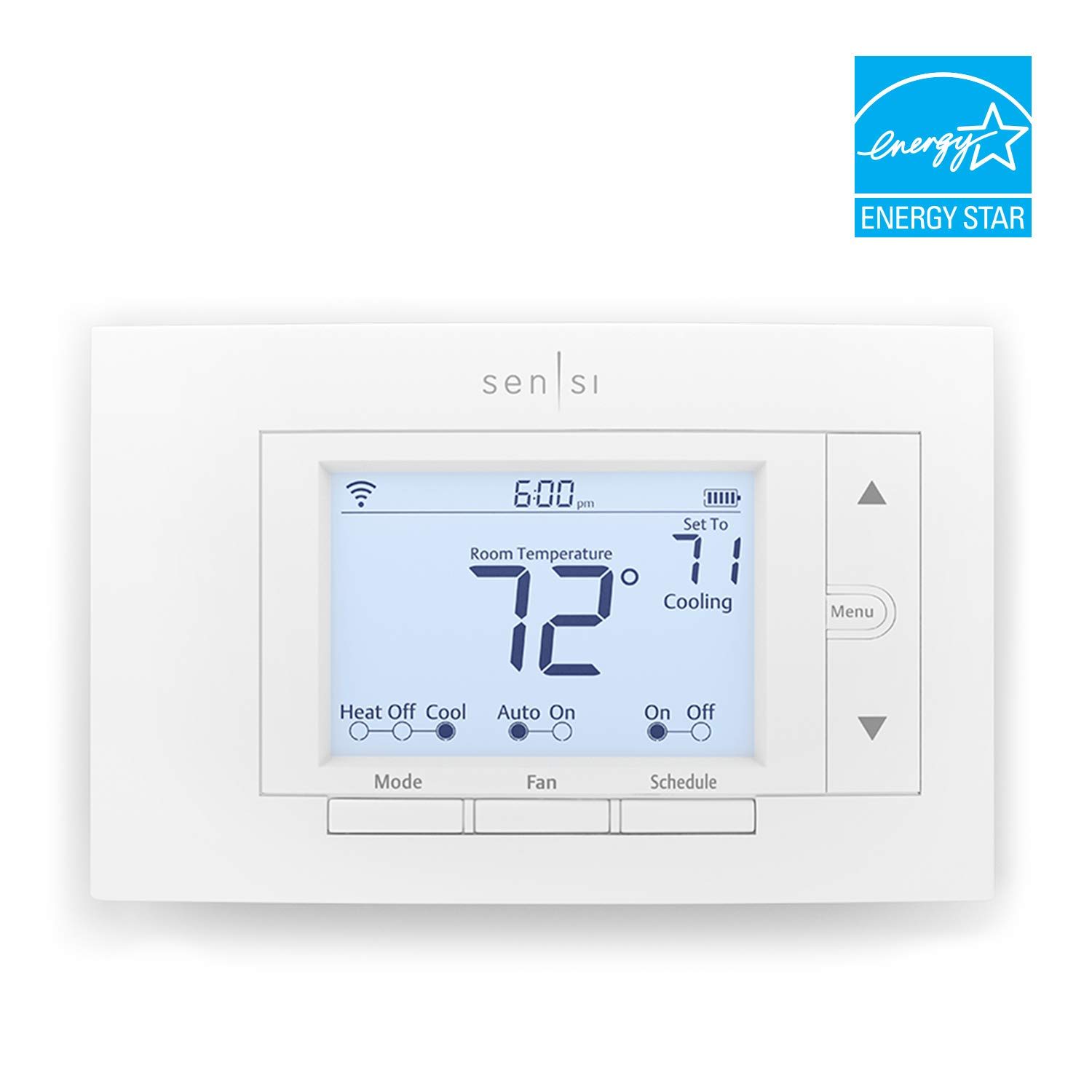 Emerson Sensi Smart Thermostat St55 Vs Honeywell Wi Fi 7 Day Programmable Smart Color Touch Thermostat Rth9585wf Slant