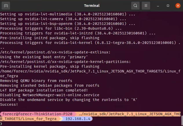 End of applying binaries