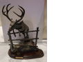 Bronze Mule Deer Jumping Fence by Terrell O'Brien
