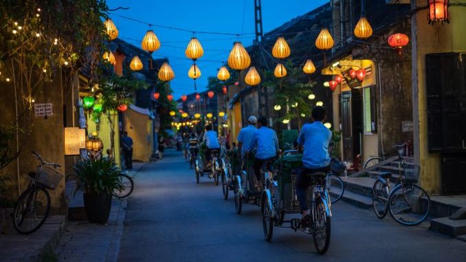 Motoring through the streets of Hoi An