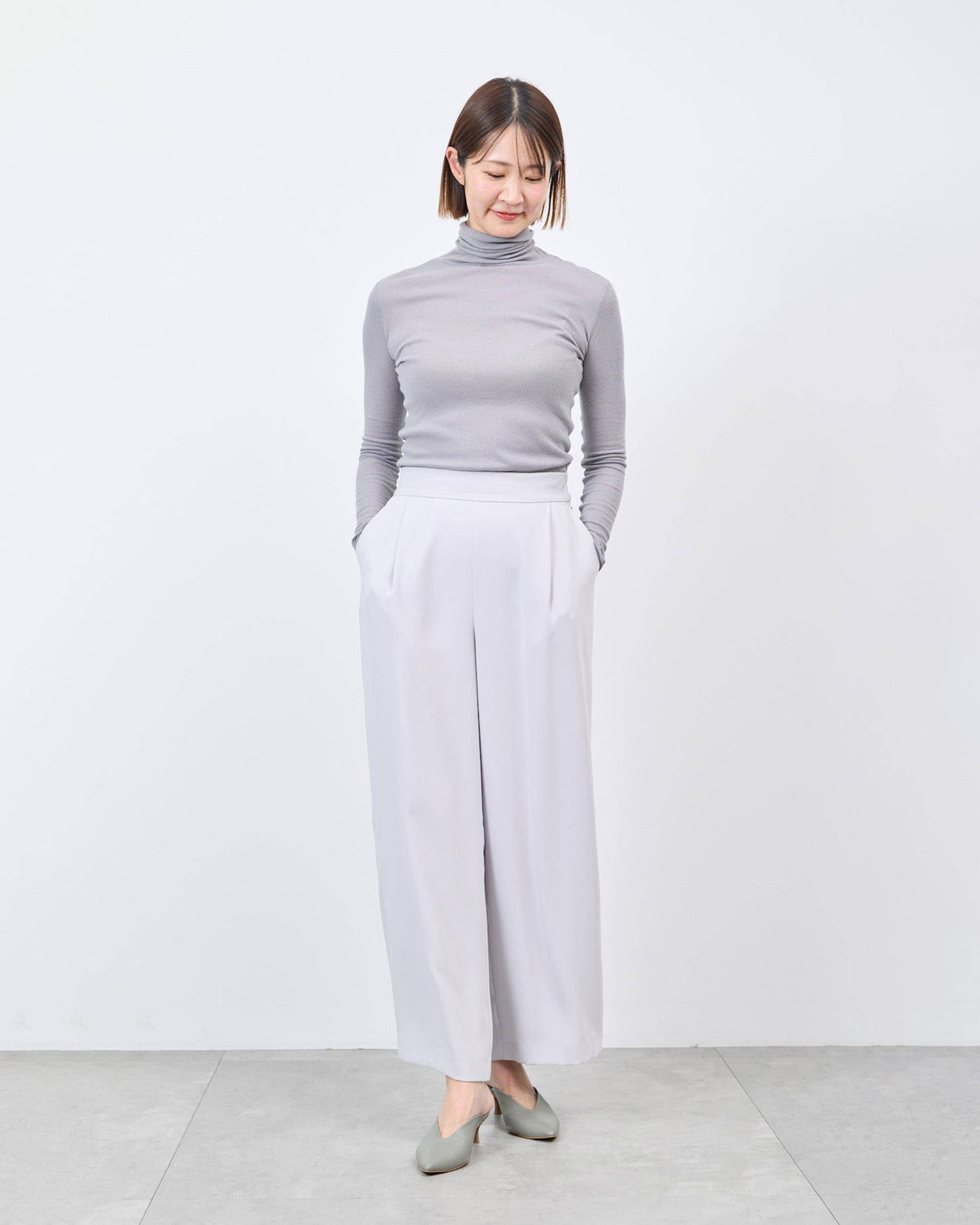 SOEJUホワイト ￼サイドタックワイドパンツ サイドタックワイドパンツ TALL丈 - SOÉJU online store｜上質な
