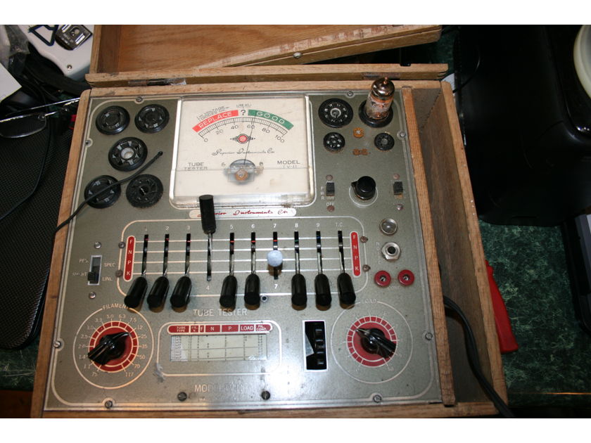 SUPERIOR Instrument Co. TUBE TESTER with 100 tubes  tv-11 with tubes  $50 plus shipping