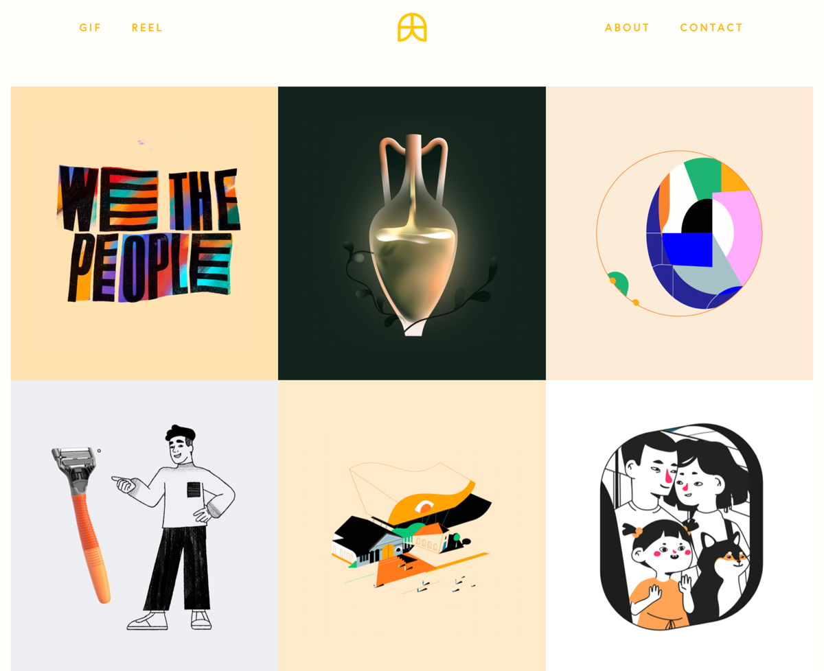 Screenshot of Adrián Moran, from the motion design portfolios collection.