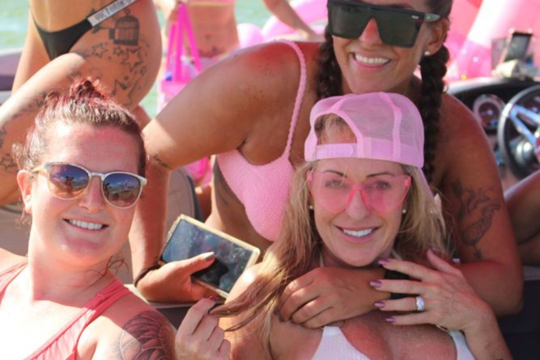 Sally Boat Parties, Destin Florida, Pink Bachelorette Boat