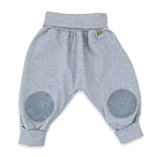 Pantalon D'éveil En Coton Bio En Gris Clair Chiné (6-12 Mois)