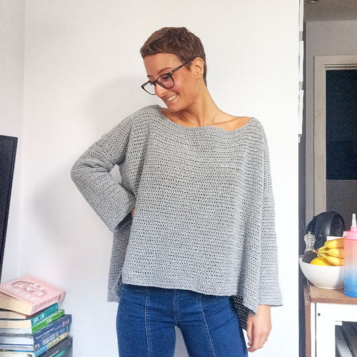 Backless crochet sweater - crochet pattern