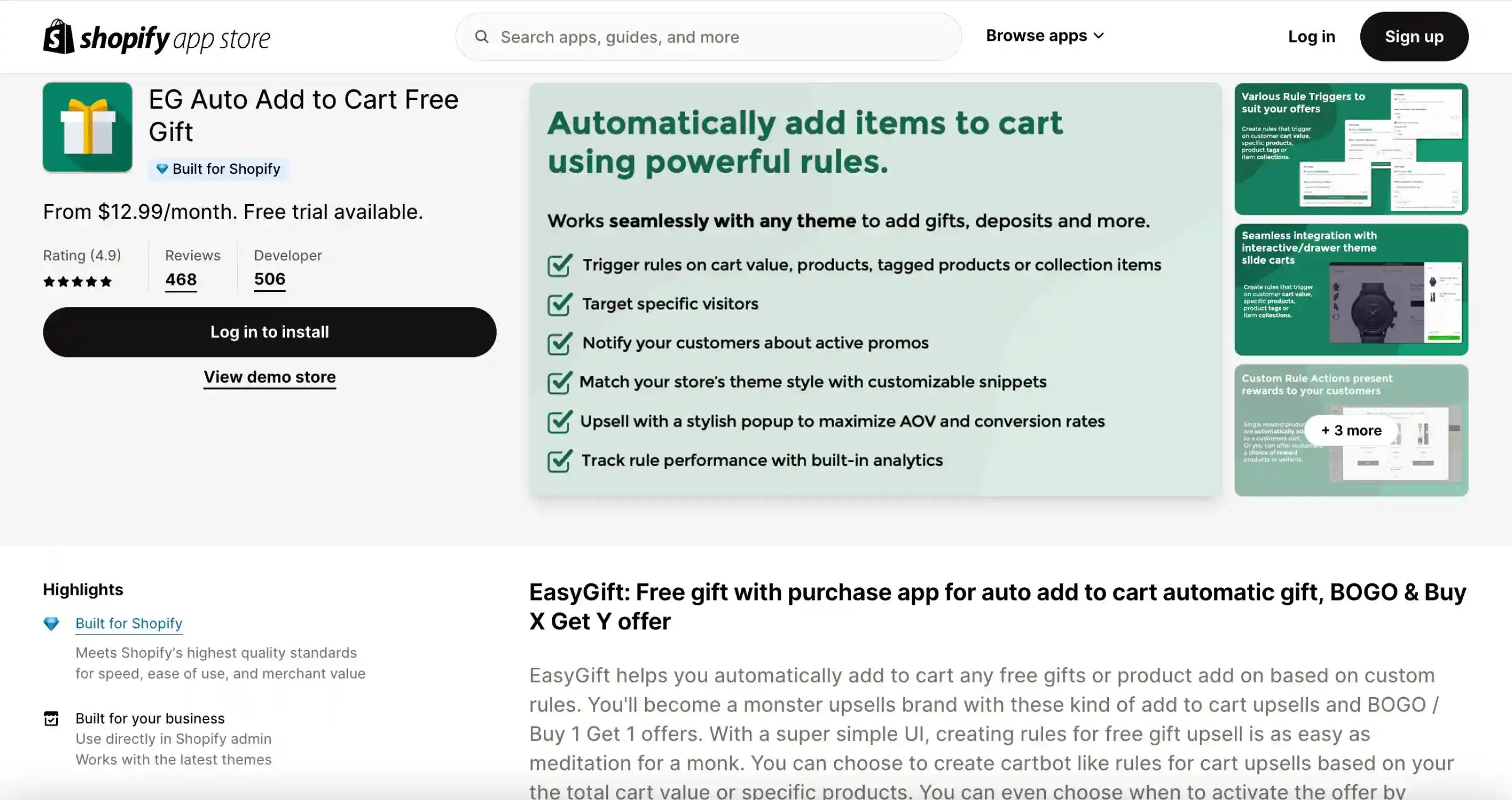 EG Auto Add to Cart Free Gift
