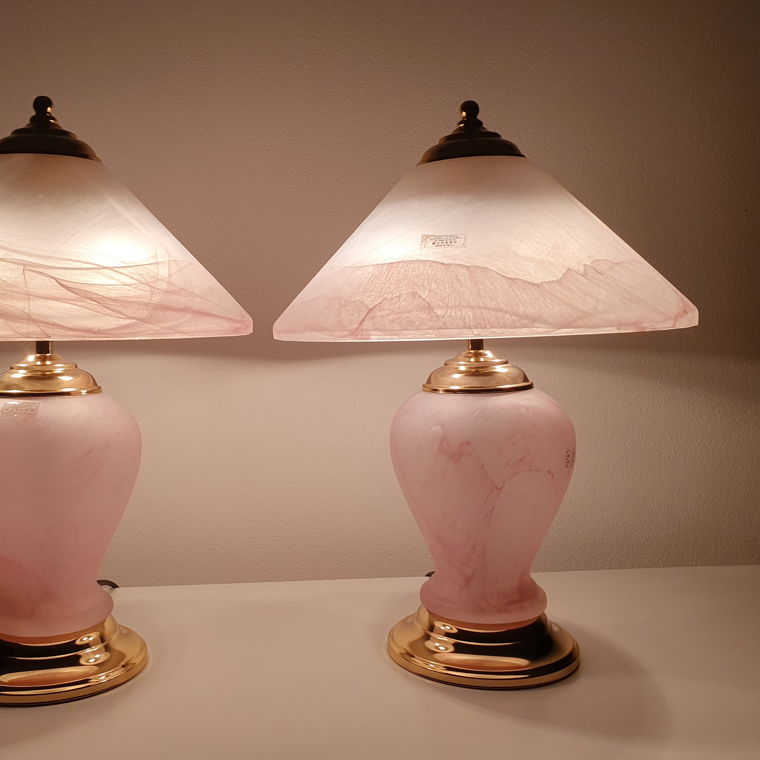 Lampe de table vintage en verre de Murano, 1970