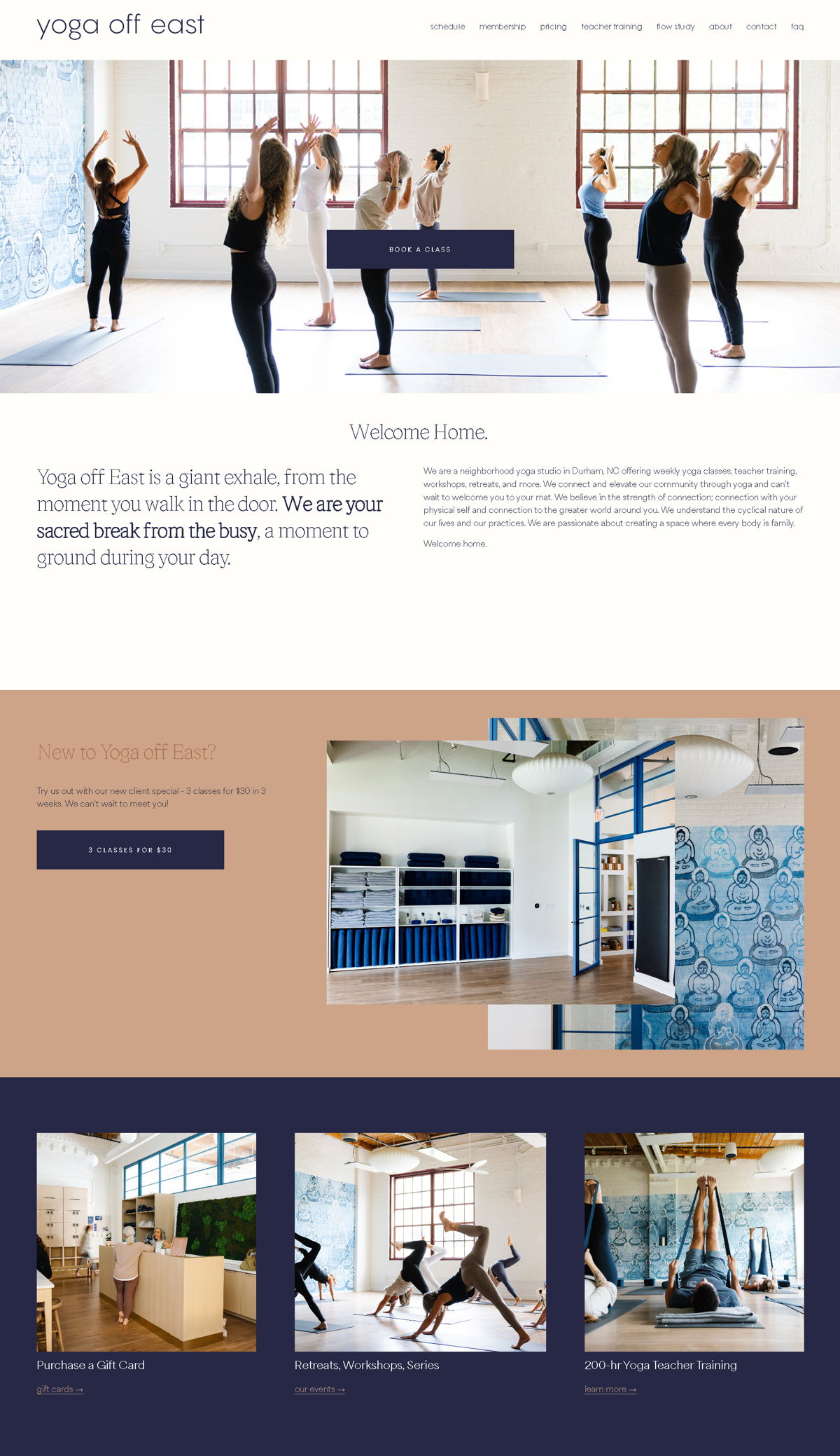 Screenshot of Yoga Off East, from the homepage examples collection.