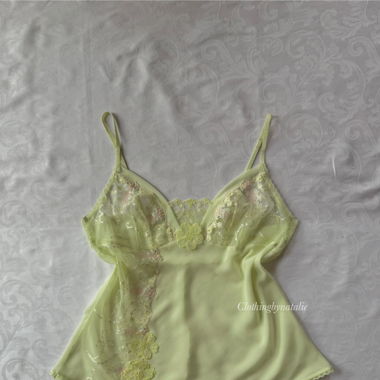 Japanese Mint Chiffon Cami (New100%- S)