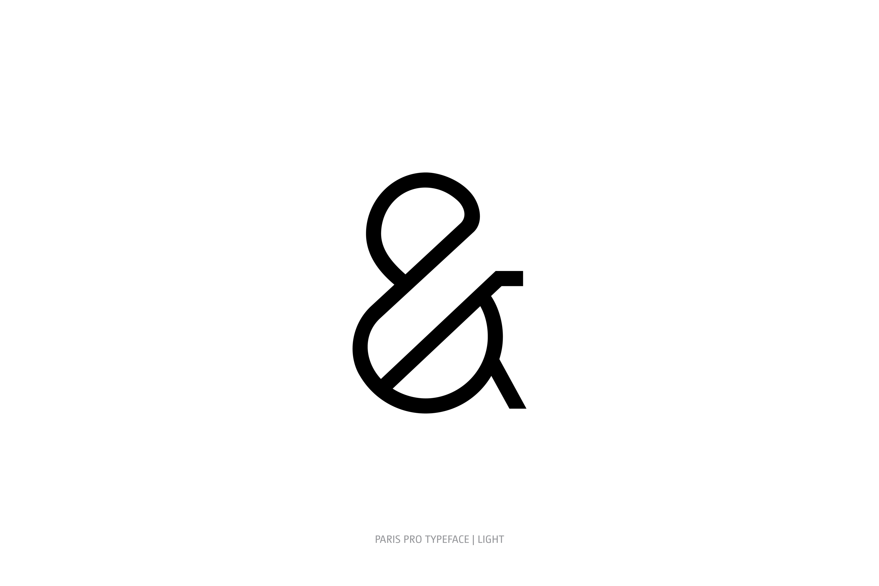 Paris Pro Typeface Light Style ampersand