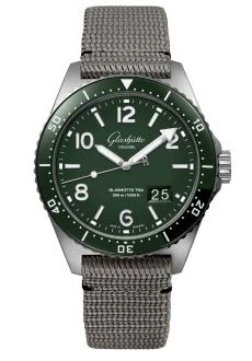 SeaQ Panorama Date Stainless Steel / Green / Synthetic - Pin