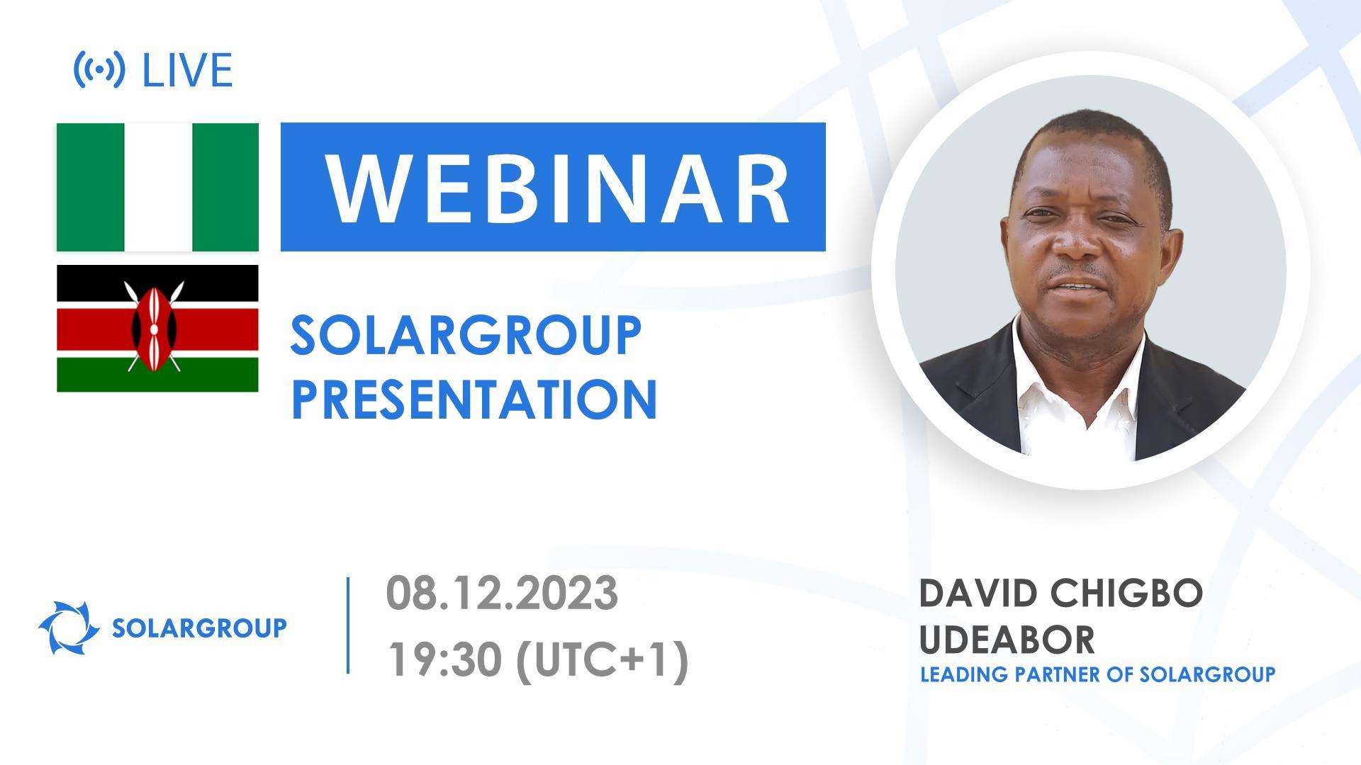 Nigeria. Presentation of the international financial company SOLARGROUP