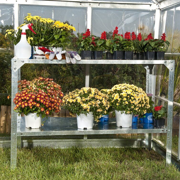 Palram Galvanized Steel Potting Bench vs RMP Aluminum Greenhouse