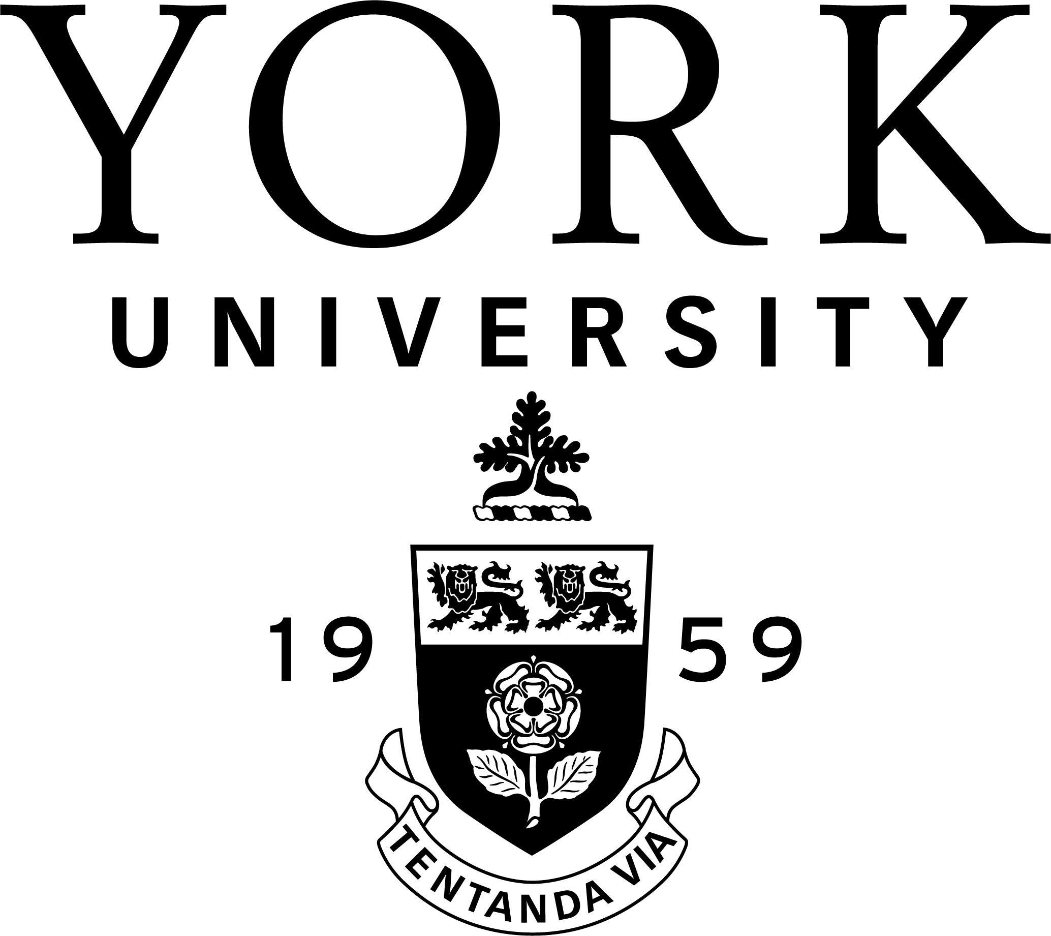 York Crest Logo All Black