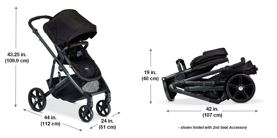 uppababy vista dimensions cm