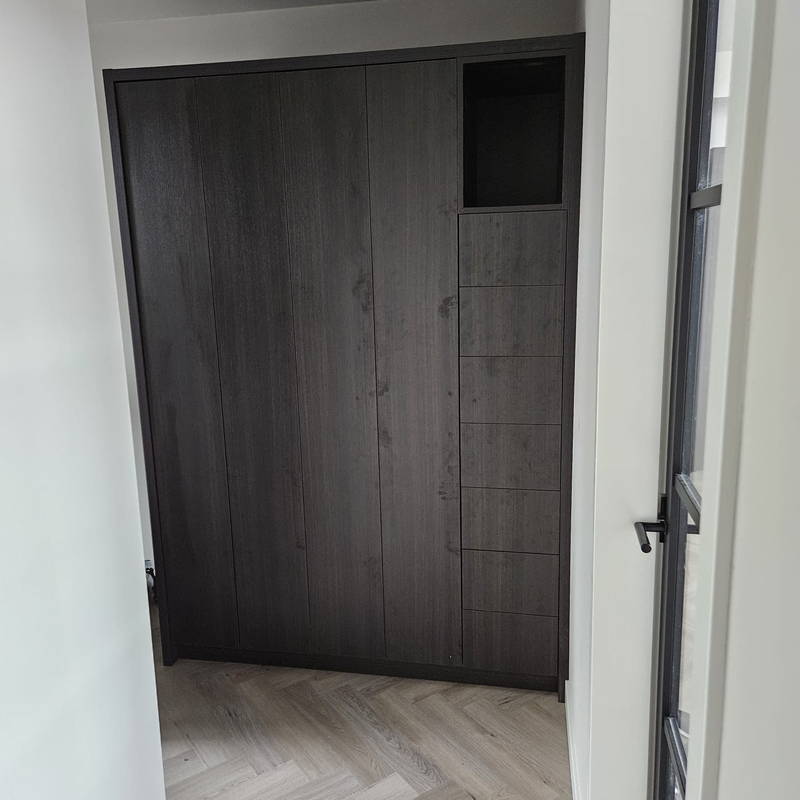 Inbouwkasten op maat, klantproject Houtenmeubelshop