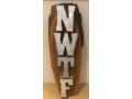 Metal NWTF Letters On Wood Sign