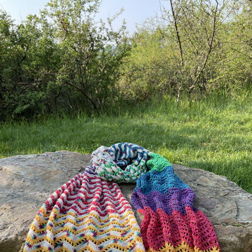 Gehaakte golfjes sjaal Laura