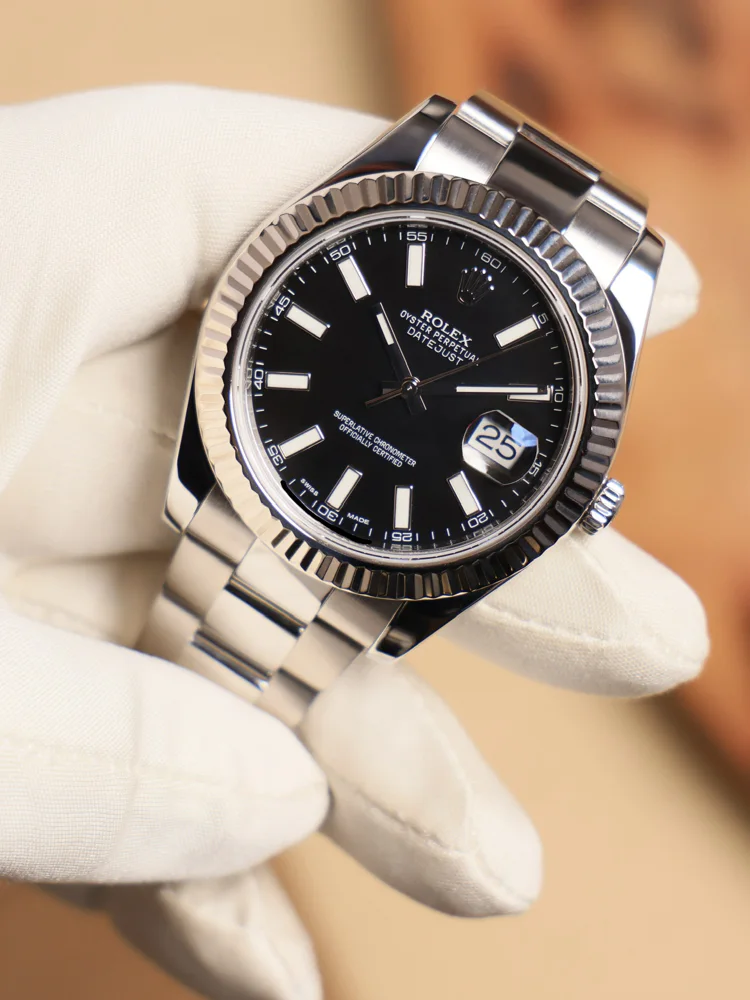 Steel Black Dial Oyster Bracelet , image 1 Steel Black Dial Oyster Bracelet , image 1
