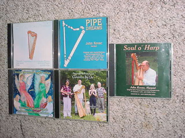 Harp music John Kovac cd lot of 5 cd's - Harpist,folk h...