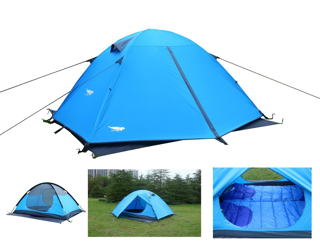 person tents under