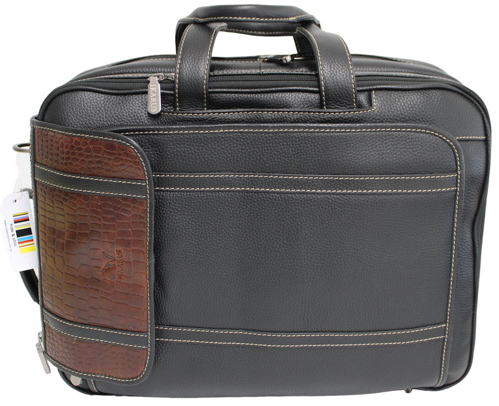 Quality Full Grain Leather Travel Bag / Briefcase Doubles as Backpack - Image 10