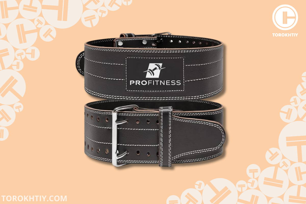 ProFitness Leather Weight Lifting Belt