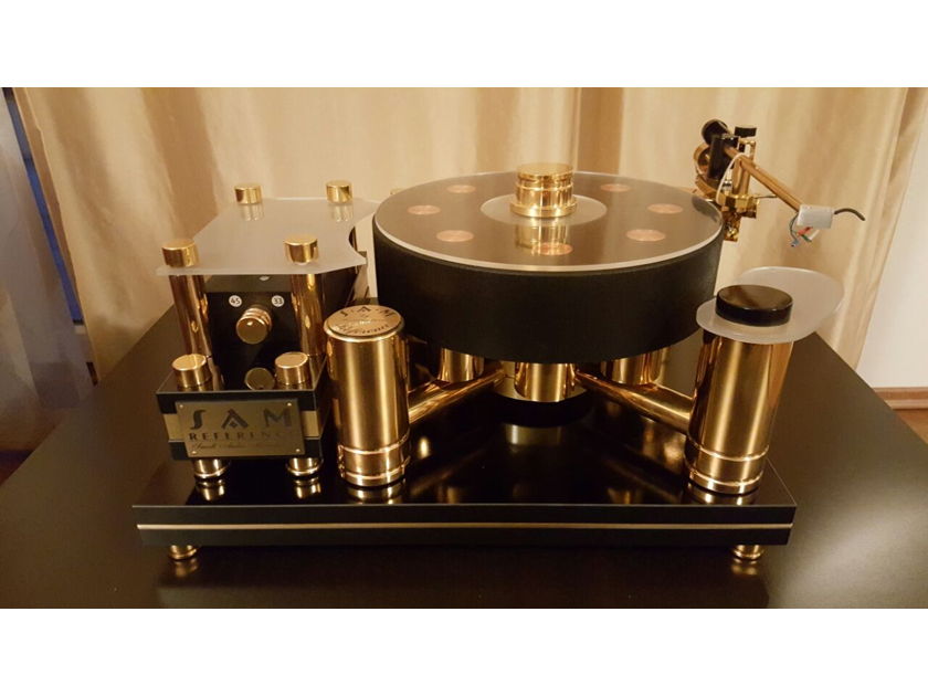 Small Audio Manufacture Reference Gold Edition 24 carat golden gilt monster  turntable