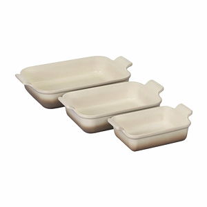 Le Creuset 3-Piece Rectangular Baking Dish Set, Nutmeg
