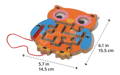 Montessori Magnetic Maze dimensions.