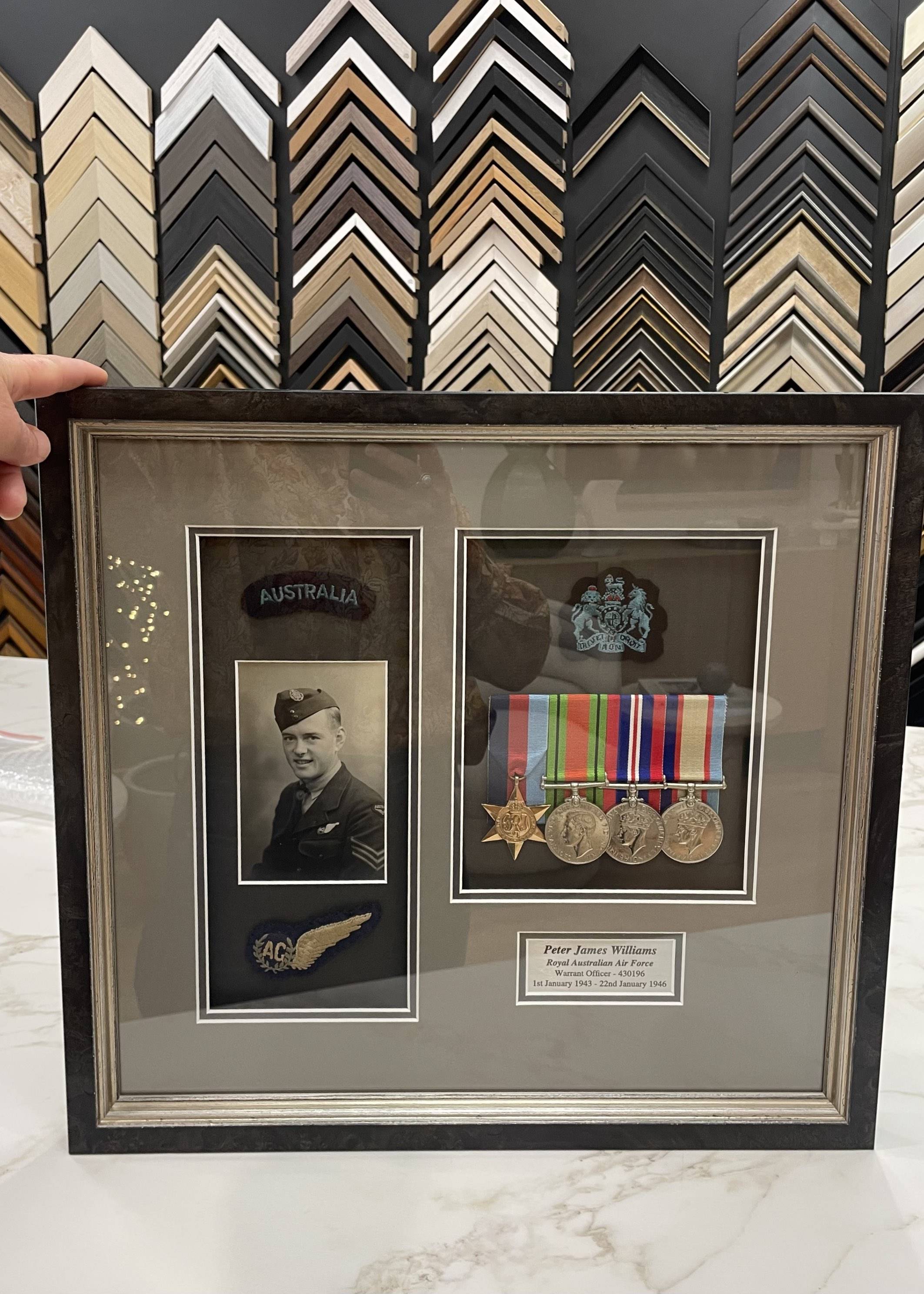 Framed War Medals by FRAMING TO A T