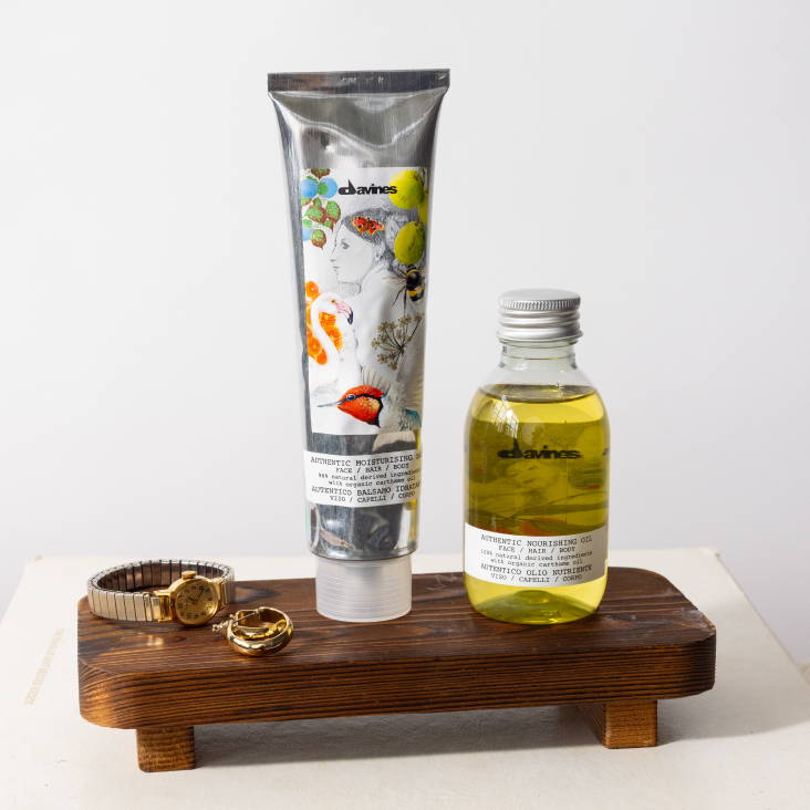 back of model with long, red hair