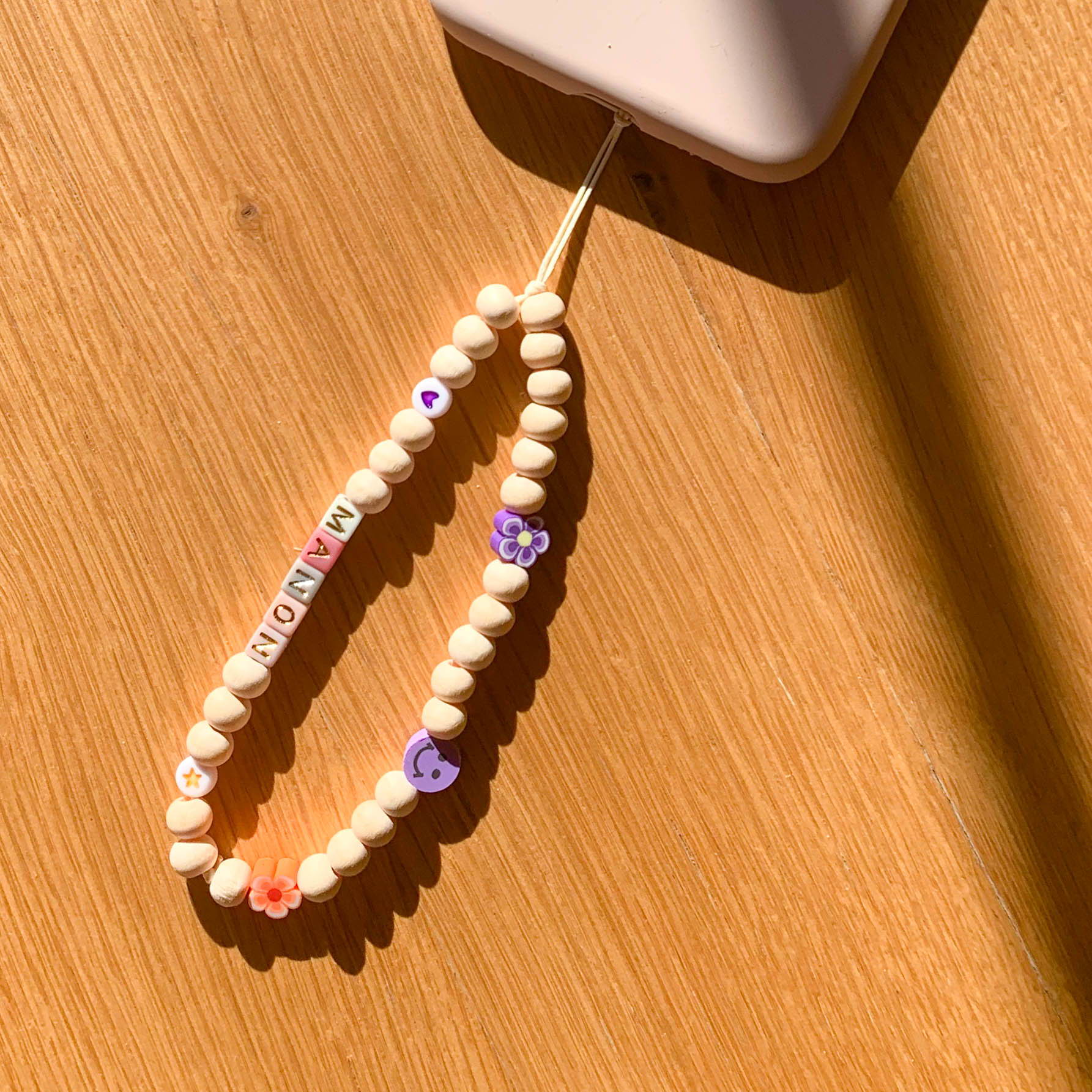 Bijoux de téléphone en perles personnalisables