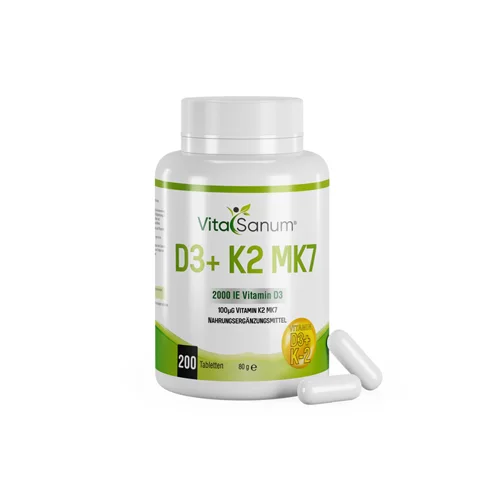 « Vitamine D3 + K2 MK7 » 200 Comprimés - Fabrication En Pharmacie