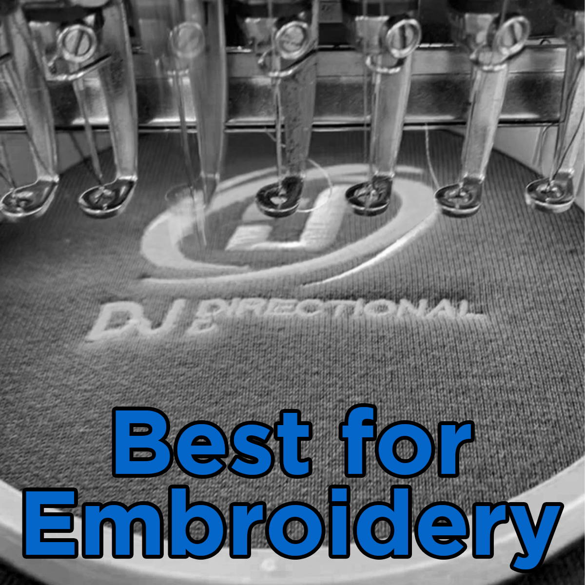 Items with structure and fabric weight that hold embroidery cleanly and professionally.