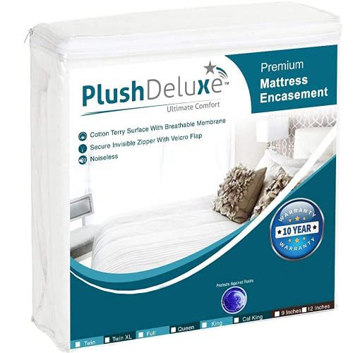 PlushDeluxe Premium Zippered Mattress Encasement vs SafeRest Premium
