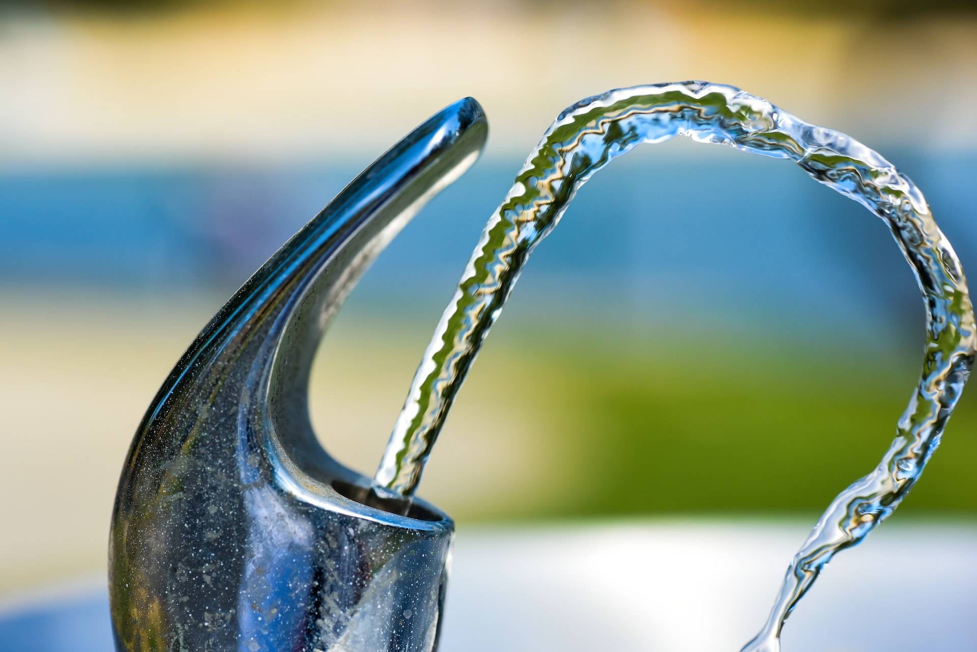 water fountain with clean drinking water